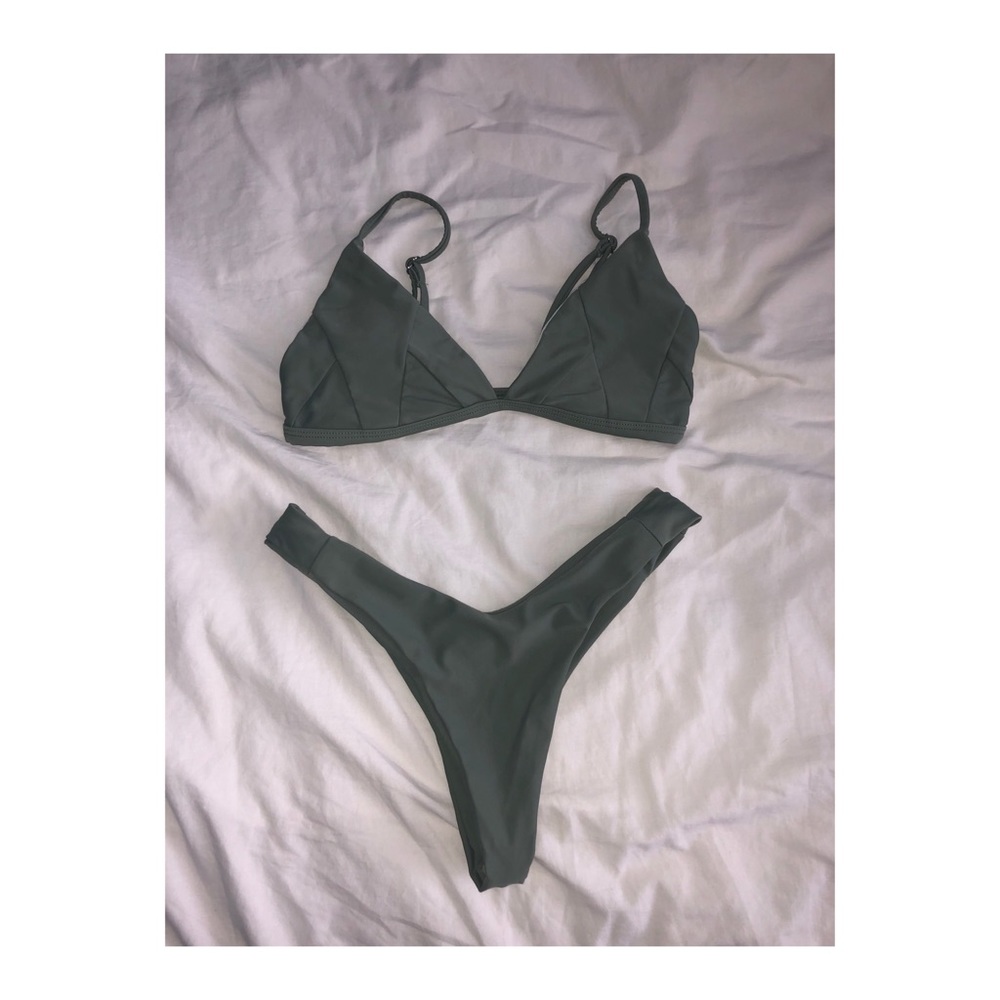 Olive green bikini set